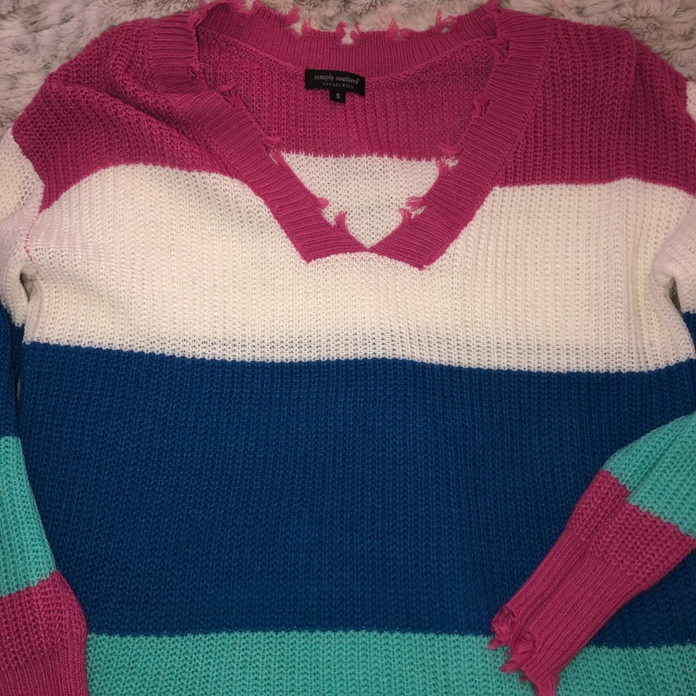 distressed sweater